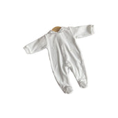 Babidu Baby White with Grey Sleepsuit